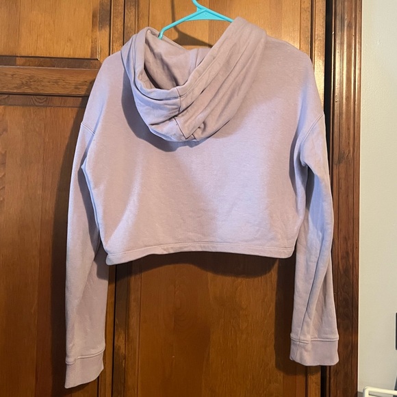 Adidas cropped sweatshirt hoodie lilac light purple size XS - Picture 4 of 4